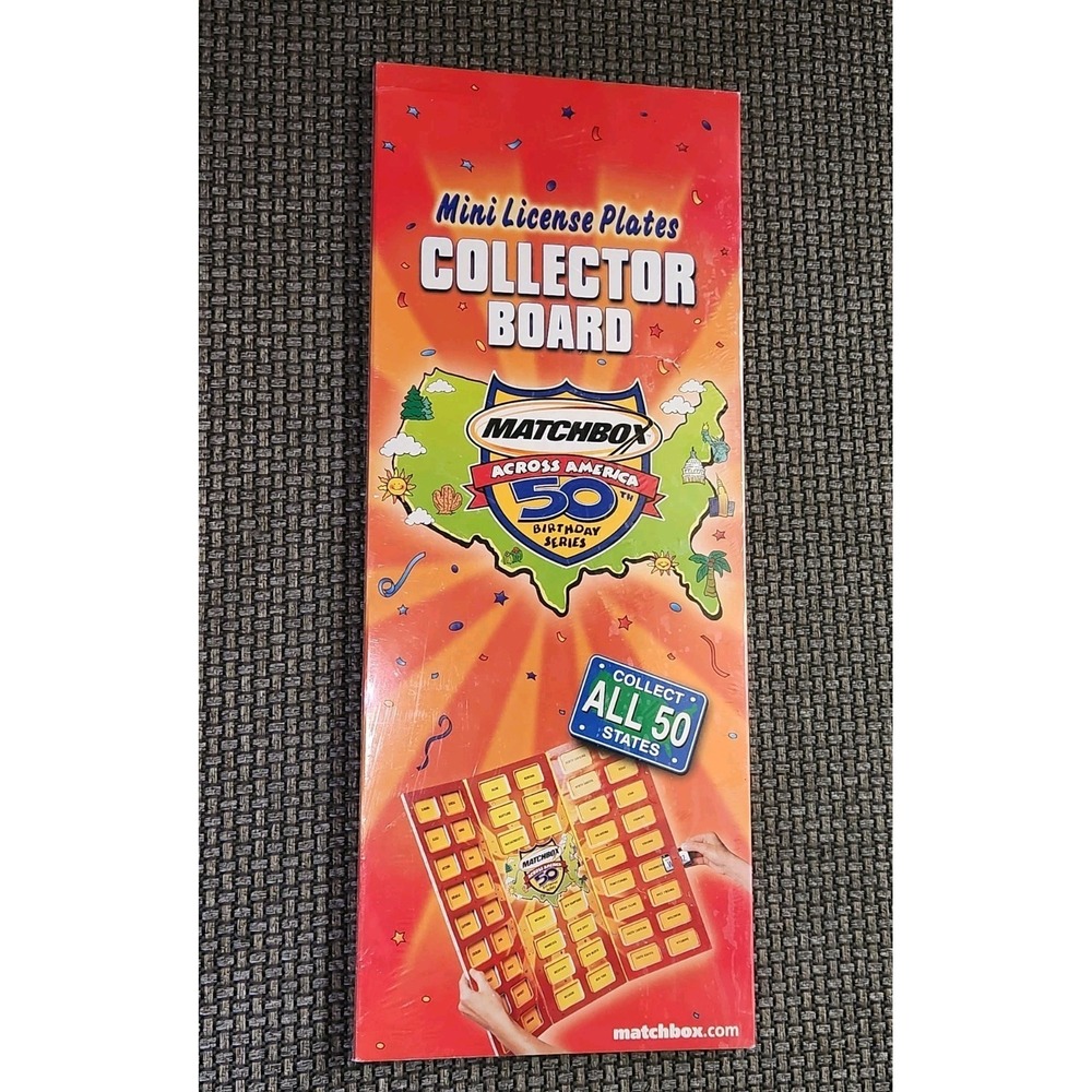 2001‎ Matchbox Across America 50th Birthday Collectors Board New Sealed